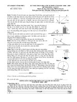 HSG Lý 10 chuyên Vĩnh Phúc-2007