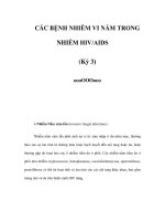 CÁC BỆNH NHIỄM VI NẤM TRONG NHIỄM HIV/AIDS (Kỳ 3) pps