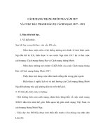 Lịch sử 10 - CÁCH MẠNG THÁNG MƯỜI NGA NĂM 1917 VÀ CUỘC ĐẤU TRANH BẢO VỆ CÁCH MẠNG 1917 – 1921 pptx