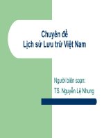 Lịch sử Lưu trữ Việt Nam pdf