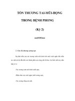TỔN THƯƠNG TAI-MŨI-HỌNG TRONG BỆNH PHONG (Kỳ 2) doc