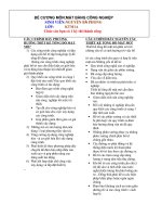 ĐỀ CƯƠNG MÔN: MẶT BẰNG CÔNG NGHIỆP ppt