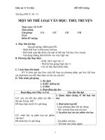 một số thể loại văn học: thơ + truyện