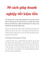 50 cách giúp doanh nghiệp tiết kiệm tiền doc