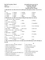 De kiem ta Tieng Anh lop 6 HKII 2009-2010