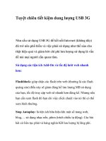 Tuyệt chiêu tiết kiệm dung lượng USB 3G pot