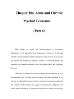 Chapter 104. Acute and Chronic Myeloid Leukemia (Part 6) pps