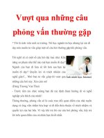 Vượt qua những câu phỏng vấn thường gặp potx