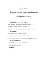 Giáo án Vật lý lớp 9 - Thực hành Lắp mạch điện hai công tắc hai cực điều khiển hai đèn (Tiết 1) potx