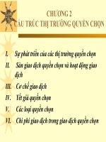 CHƯƠNG 2: CẤU TRÚC THỊ TRƯỜNG QUYỀN CHỌN pdf