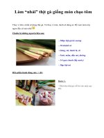 Làm “nhái” thịt gà giống món chạo tôm pot