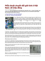 Phẫu thuật chuyển đổi giới tính ở Việt Nam