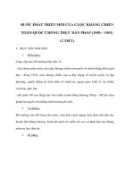 BƯỚC PHÁT TRIỂN MỚI CỦA CUỘC KHÁNG CHIẾN TOÀN QUỐC CHỐNG THỰC DÂN PHÁP - Giáo án lịch sử lớp 9 pps