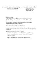 Đề thi GDCD8 - THCS Độc Lập