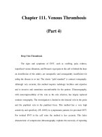 Chapter 111. Venous Thrombosis (Part 4) pptx