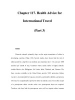 Chapter 117. Health Advice for International Travel (Part 3) potx