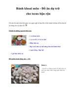 Bánh khoai môn - Đồ ăn dự trữ cho teens bận rộn ppt