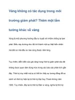 Vàng không có tác dụng trong môi trường giảm phát? potx