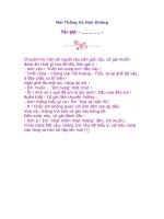 NÓI THẲNG CÓ HƠN KHÔNG