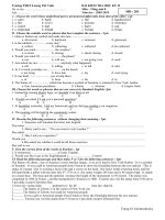 BAI KIEM TRA HOC KY II TIENGANH8