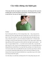 Các triệu chứng của bệnh gan doc