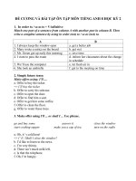 ĐỀ CƯƠNG VÀ BÀI TẬP HKII TIẾNG ANH 8 (1)