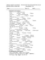 Đề kiểm tra anh 6 kì 2