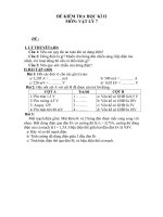 Đề Kiểm tra Học kỳ II môn Vật Lý khối lớp 7