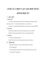 Giáo án vật lý lớp 6 - Giáo án vật lý lớp 6 - ẢNH CỦA MỘT VẬT TẠO BỞI THẤU KÍNH HỘI TỤ pptx