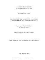 Phương pháp lặp loại mann halpern cho ánh xạ và nửa nhóm không giãn