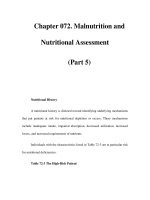 Chapter 072. Malnutrition and Nutritional Assessment (Part 5) ppsx