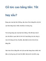 Cổ tức cao bằng tiền: Tốt hay xấu? docx