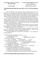 4 mã đề thi thử TN+ Đáp án