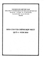 báo cáo tài chính hợp nhất quý 4 năm 2010 tổng công ty cổ phần dịch vụ kỹ thuật dầu khí việt nam