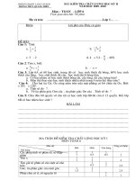 Đề thi kỳ 2 Toán 6