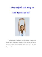 15 sự thật về khả năng tự khử độc của cơ thể docx