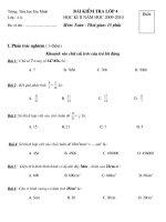 Kiem tra hoc ky 2 mon toan lop 4