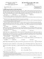 Đề thi thử đại học năm 2009-2010