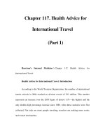 Chapter 117. Health Advice for International Travel (Part 1) doc