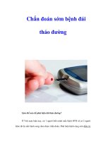 Chẩn đoán sớm bệnh đái tháo đường pdf