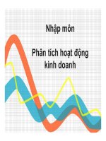 bài giảng phân tích hoạt động kinh doanh - chương 1 đối tượng và phương pháp phân tích hoạt động kinh doanh