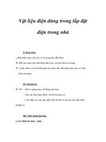 Giáo án Vật lý lớp 9 - Vật liệu điện dùng trong lắp đặt điện trong nhà ppsx