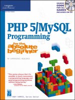 PHP 5/MySQL Programming- P1 docx