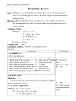 Review ( từ tiết 101 - 104) - English 7