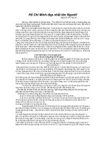 Hồ Chí Minh đẹp nhất tên Người!