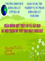 Giáo án dự thi nghiệp vụ sư phạm khoa Địa lý năm 2010 pptx