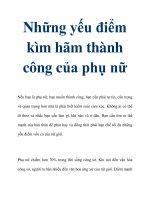 Những yếu điểm kìm hãm thành công của phụ nữ pps
