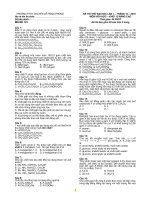 Đề thi thử ĐH môn hóa chuyên Lê Hồng Phong Lần 1 (Mã đề 121) doc