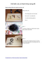 Chế biến cửa cũ thành khay dựng đồ doc