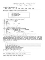 đề kiểm định t.anh 6